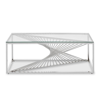 Noosa & Co. Living Amella Coffee Table With Silver Finish Frame House of Isabella UK