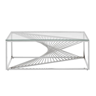 Noosa & Co. Living Amella Coffee Table With Silver Finish Frame House of Isabella UK