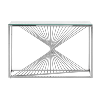 Noosa & Co. Living Amella Console Table With Silver Finish Frame House of Isabella UK