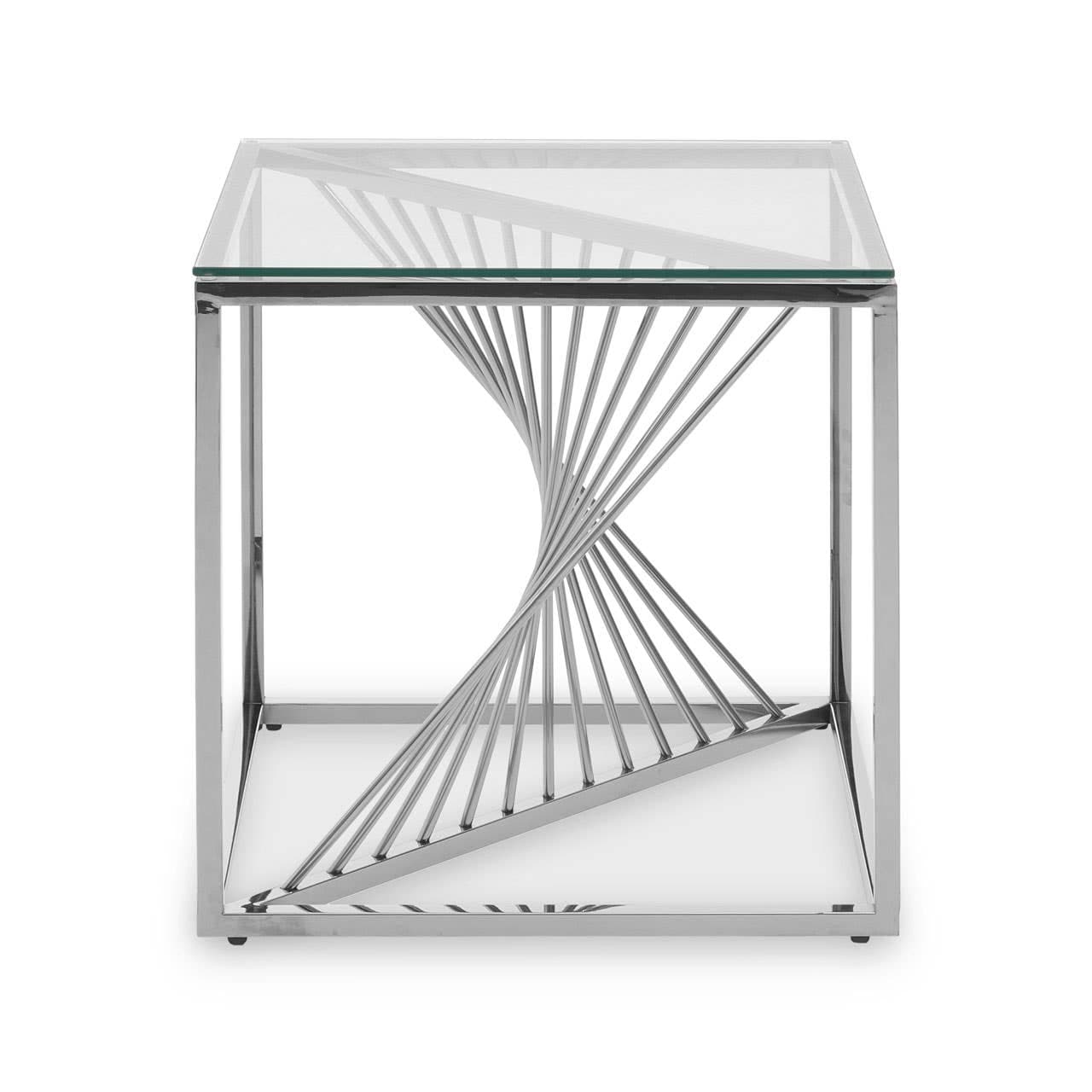 Noosa & Co. Living Amella End Table With Silver Frame House of Isabella UK