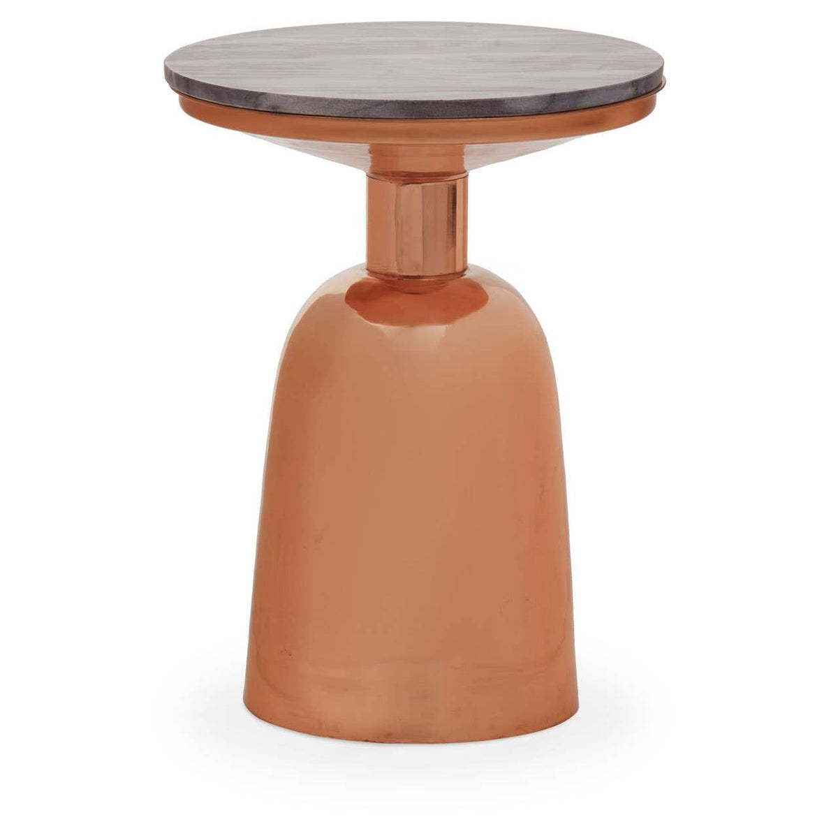 Noosa & Co. Living Amira Black Marble Top Copper Base Side Table. House of Isabella UK