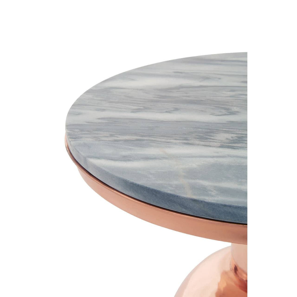 Noosa & Co. Living Amira Black Marble Top Copper Base Side Table. House of Isabella UK