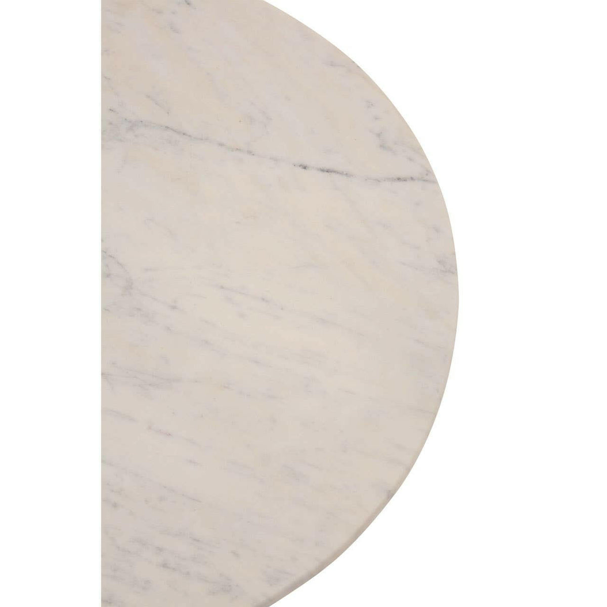 Amira Carrara Marble Top Gold Base Side Table.