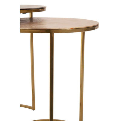 Noosa & Co. Living Amira Nest Of Two Gold Tables House of Isabella UK