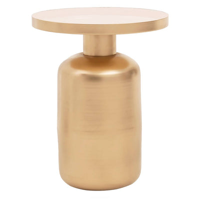 Noosa & Co. Living Amira Off White Enamel Top Matte Gold Base Side Table House of Isabella UK