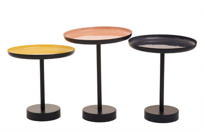 Noosa & Co. Living Amira Set Of Three Gold And Black Tray Tables House of Isabella UK