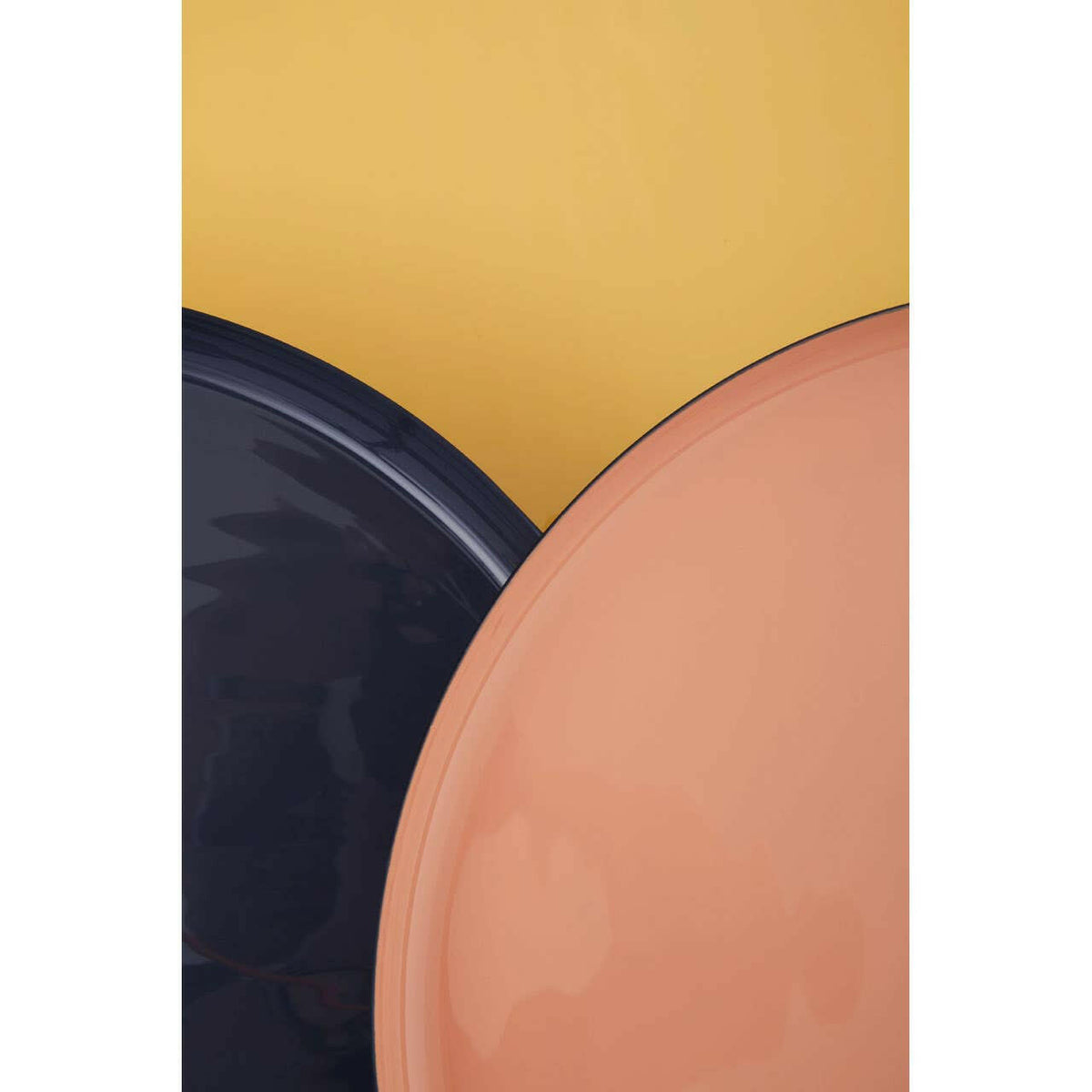 Amira Set Of Three Gold And Black Tray Tables.