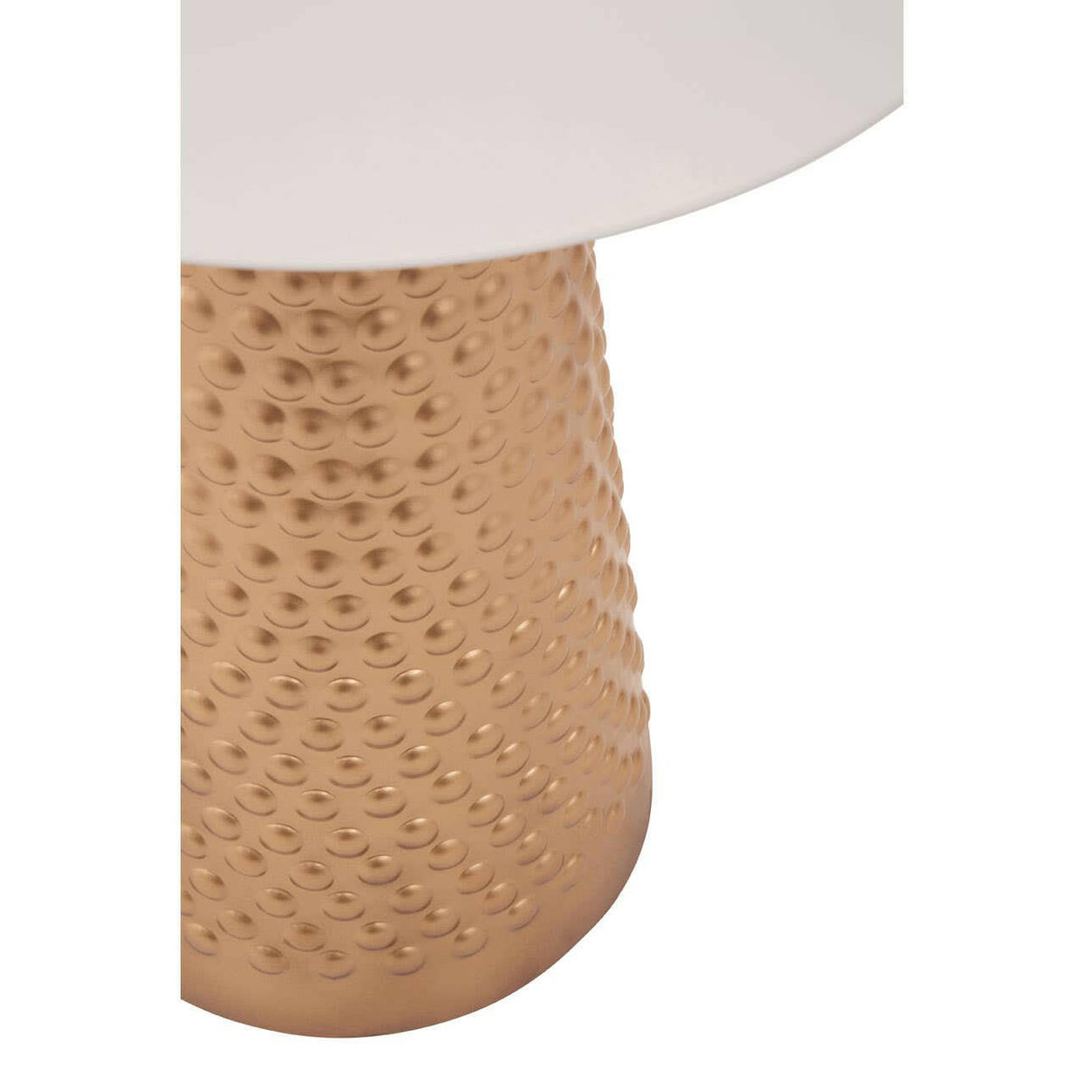 Amira White Top Gold Base Side Table.