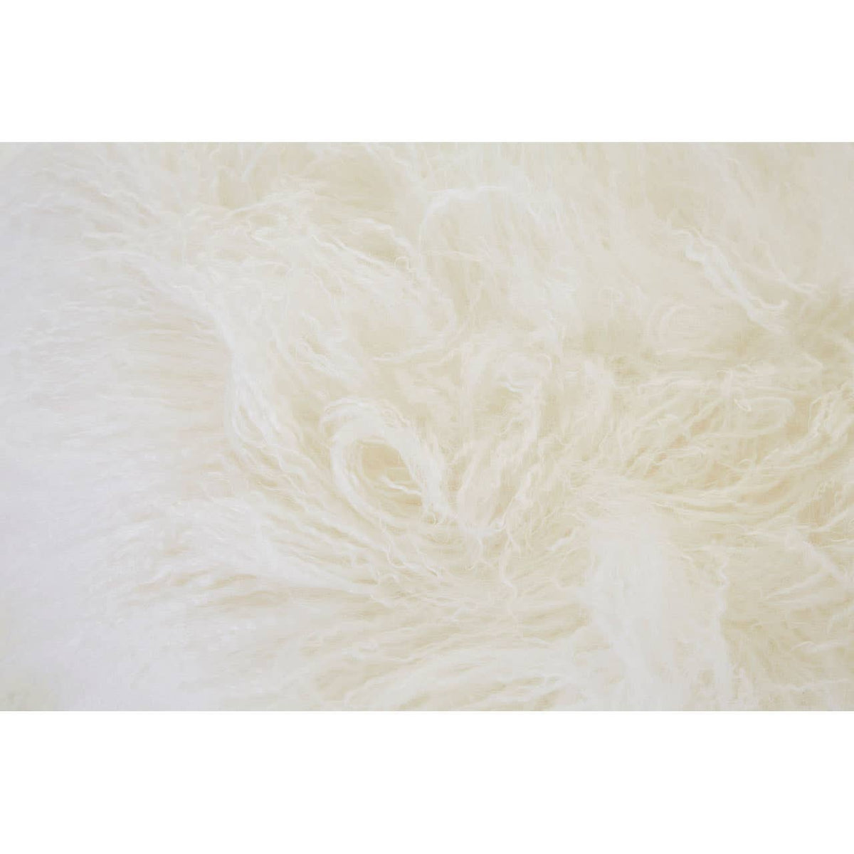 Anafi White Sheepskin Stool.