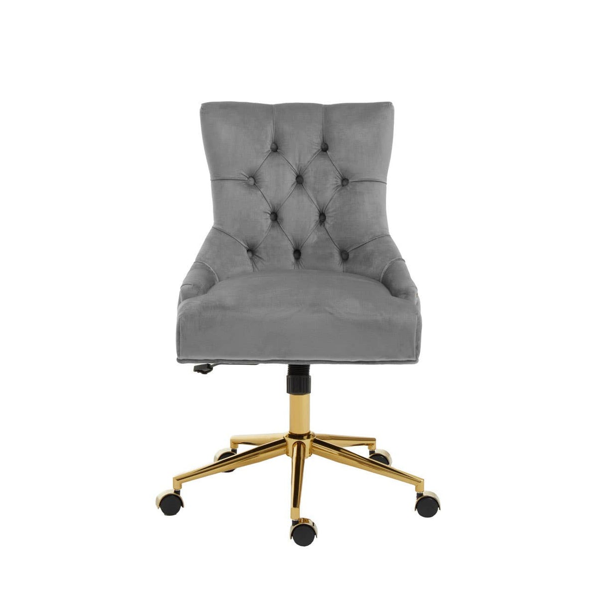Anita Grey Velvet Home Office Chair.
