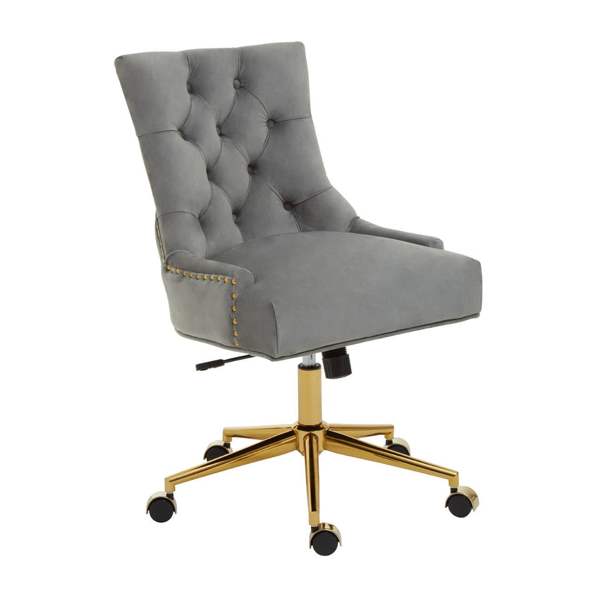Anita Grey Velvet Home Office Chair.