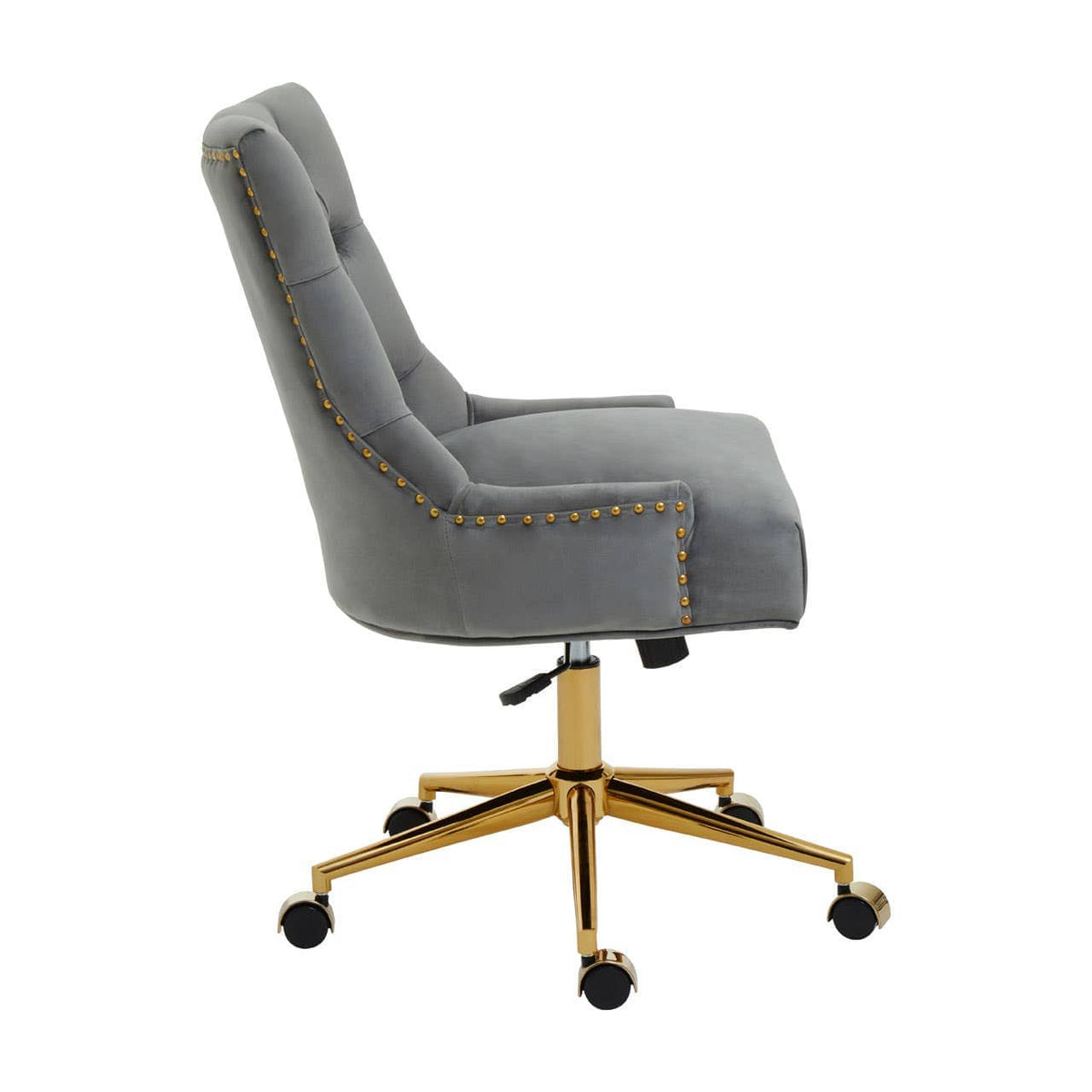 Anita Grey Velvet Home Office Chair.