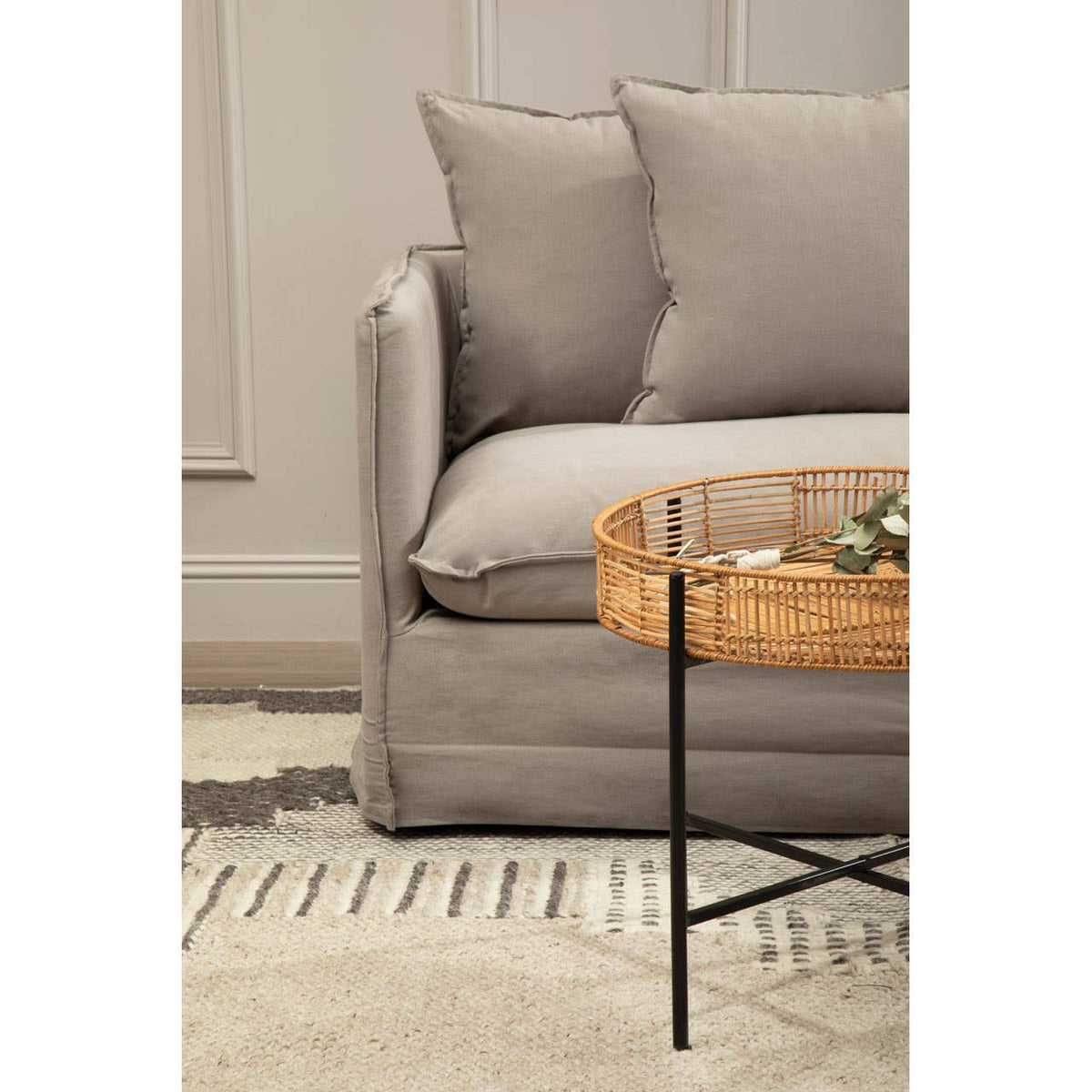 Antibes 3 Seater Grey Sofa.
