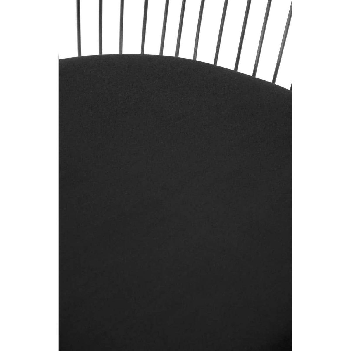 Anzio Black Velvet And Brushed Silver Chair.