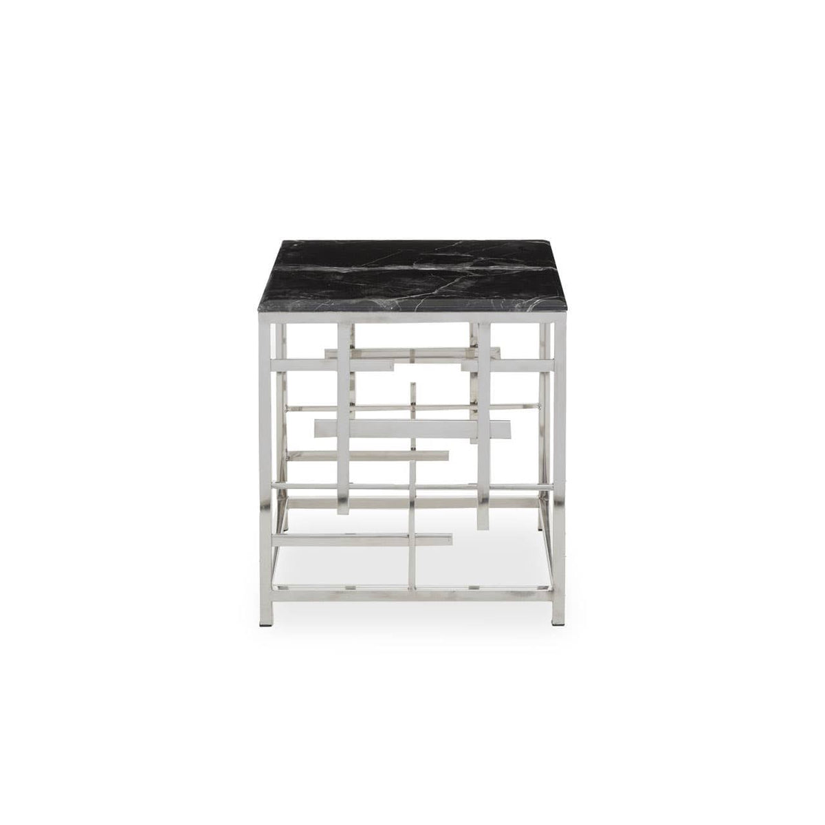 Aprilia Black Marble Side Table.