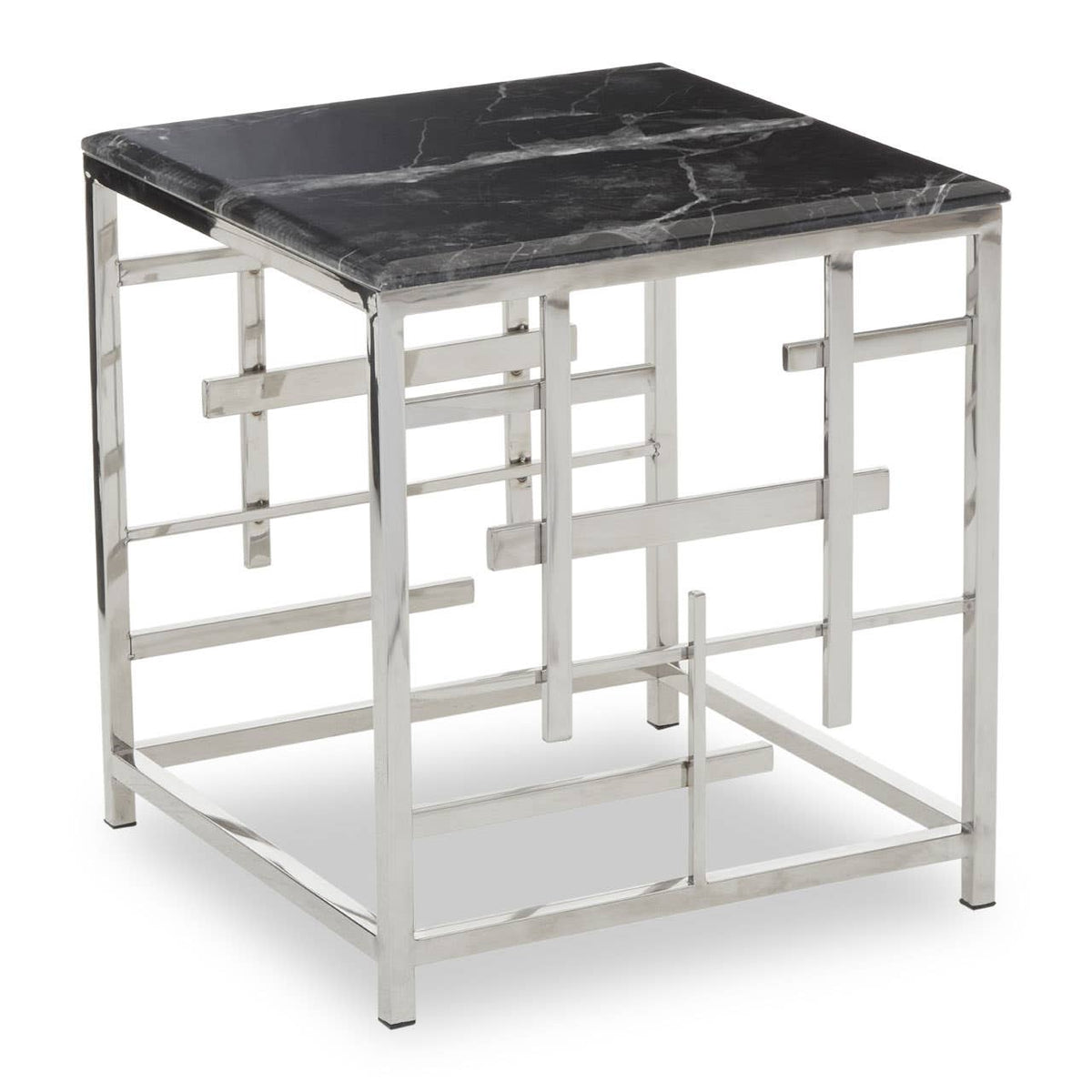 Aprilia Black Marble Side Table.