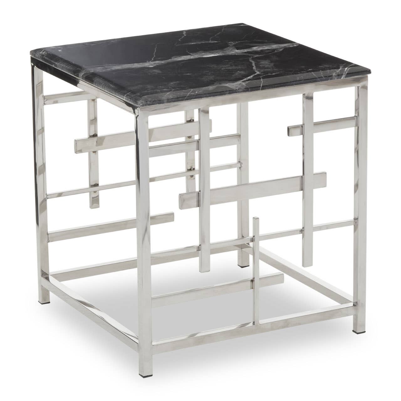 Noosa & Co. Living Aprilia Black Marble Side Table House of Isabella UK