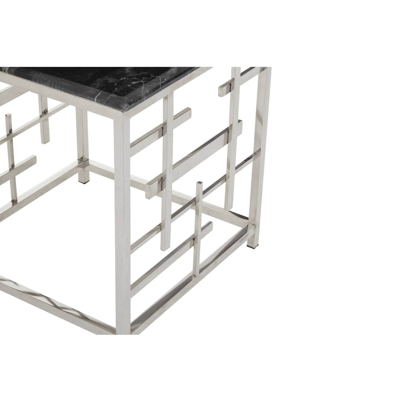 Noosa & Co. Living Aprilia Black Marble Side Table House of Isabella UK