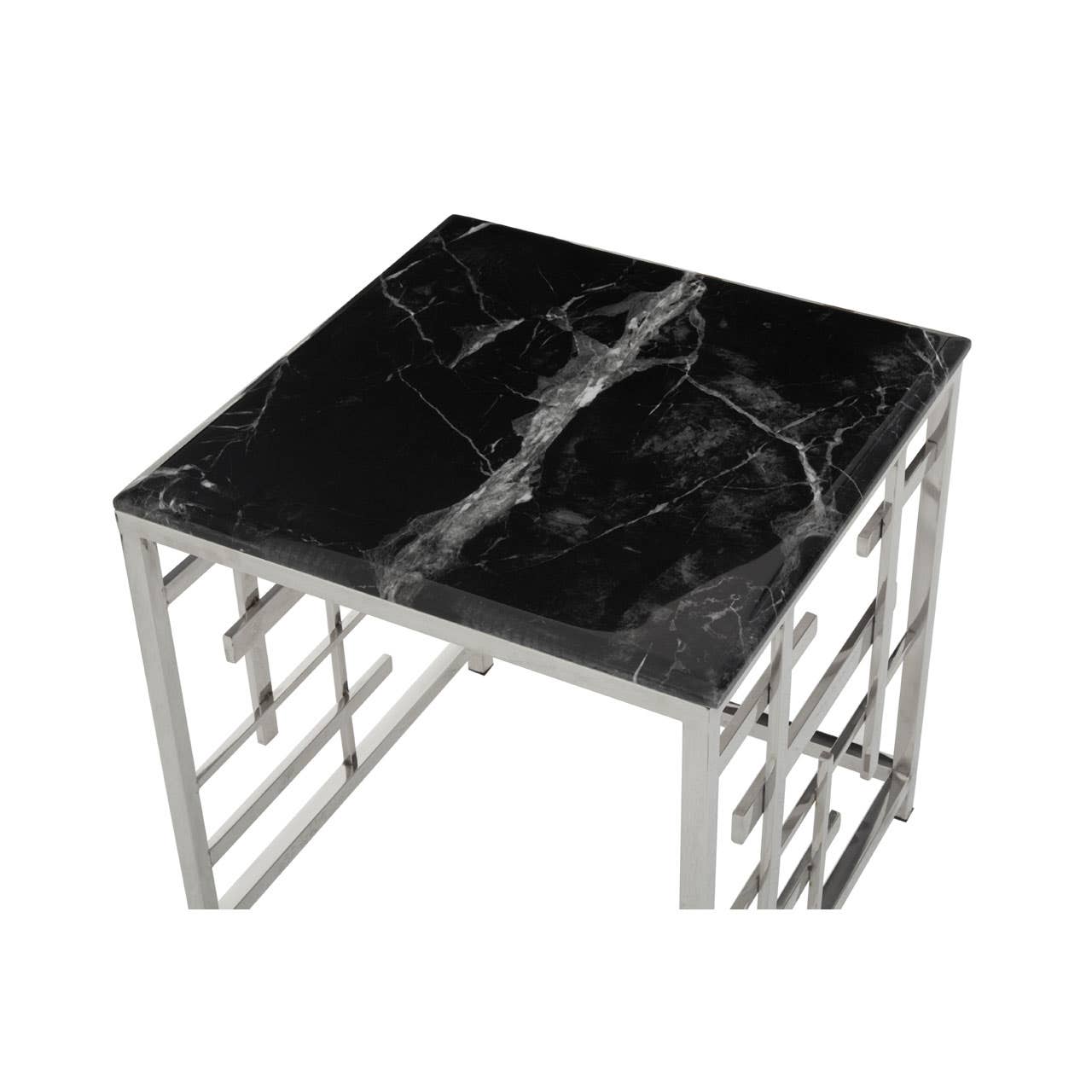 Noosa & Co. Living Aprilia Black Marble Side Table House of Isabella UK