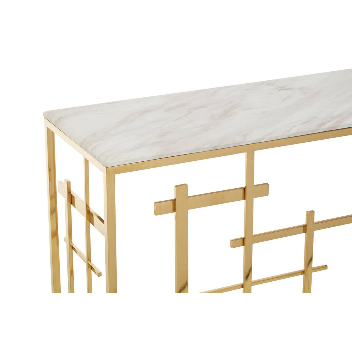 Aprilia White Marble Console Table.