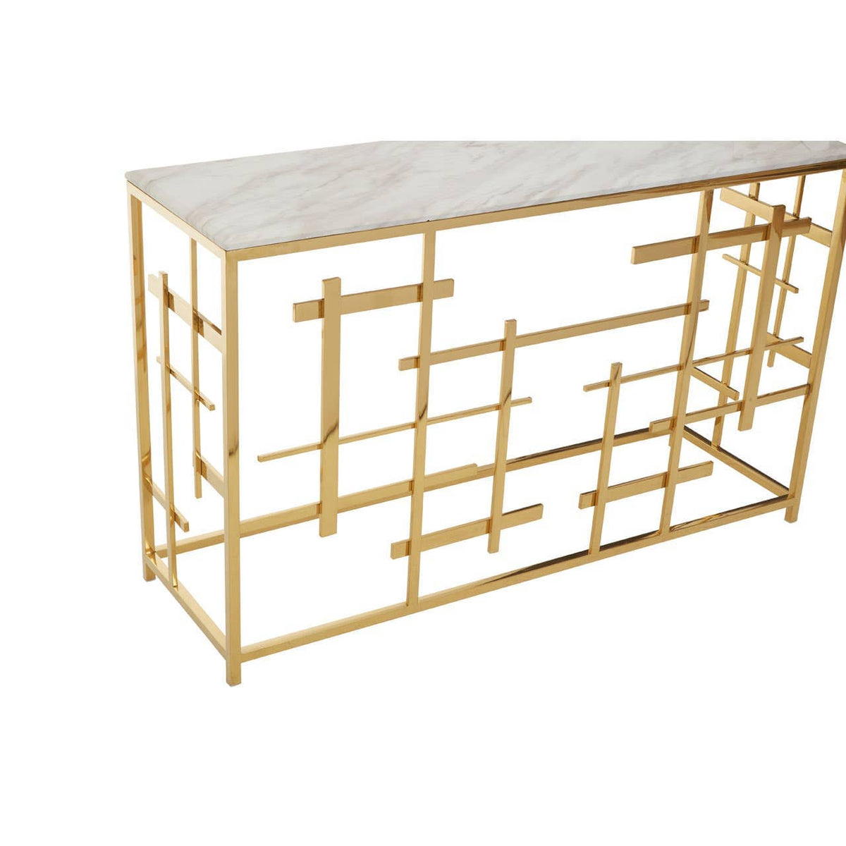 Aprilia White Marble Console Table.