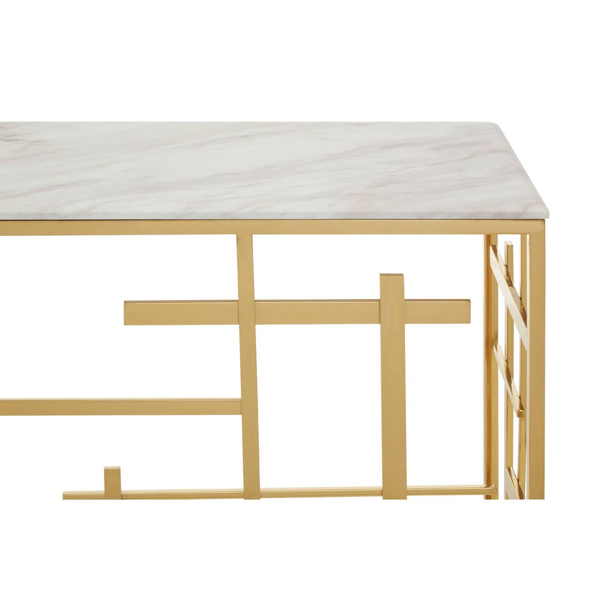 Aprilia White Marble Console Table.