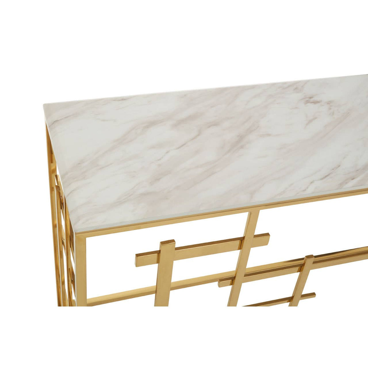 Aprilia White Marble Console Table.