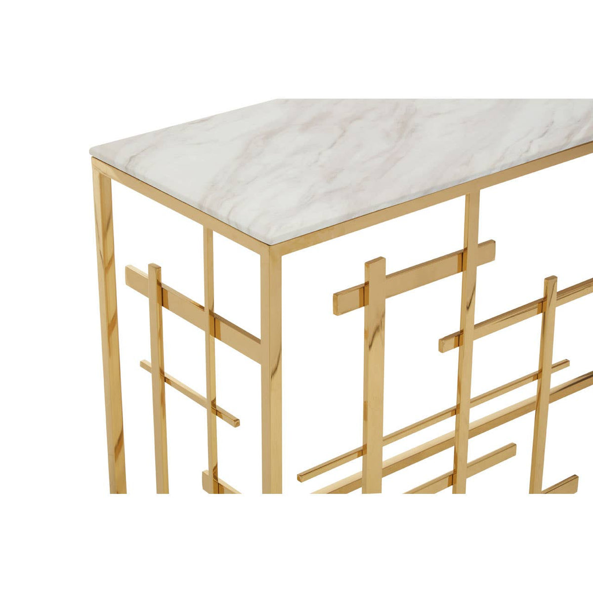 Aprilia White Marble Console Table.