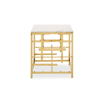 Noosa & Co. Living Aprilia White Marble Side Table House of Isabella UK