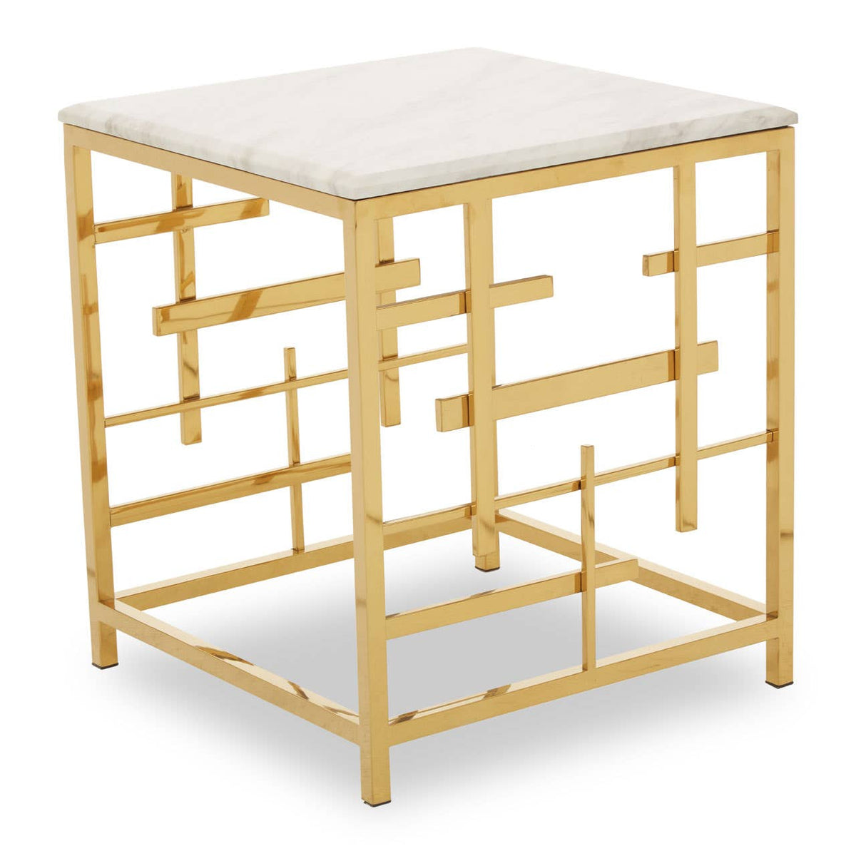 Aprilia White Marble Side Table.