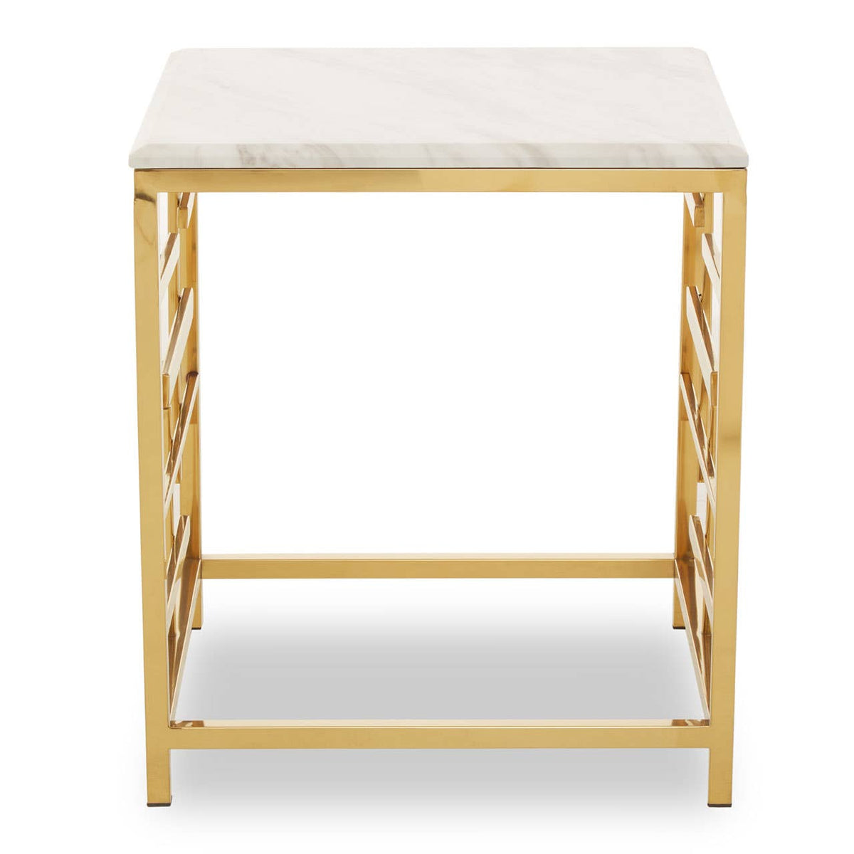 Aprilia White Marble Side Table.