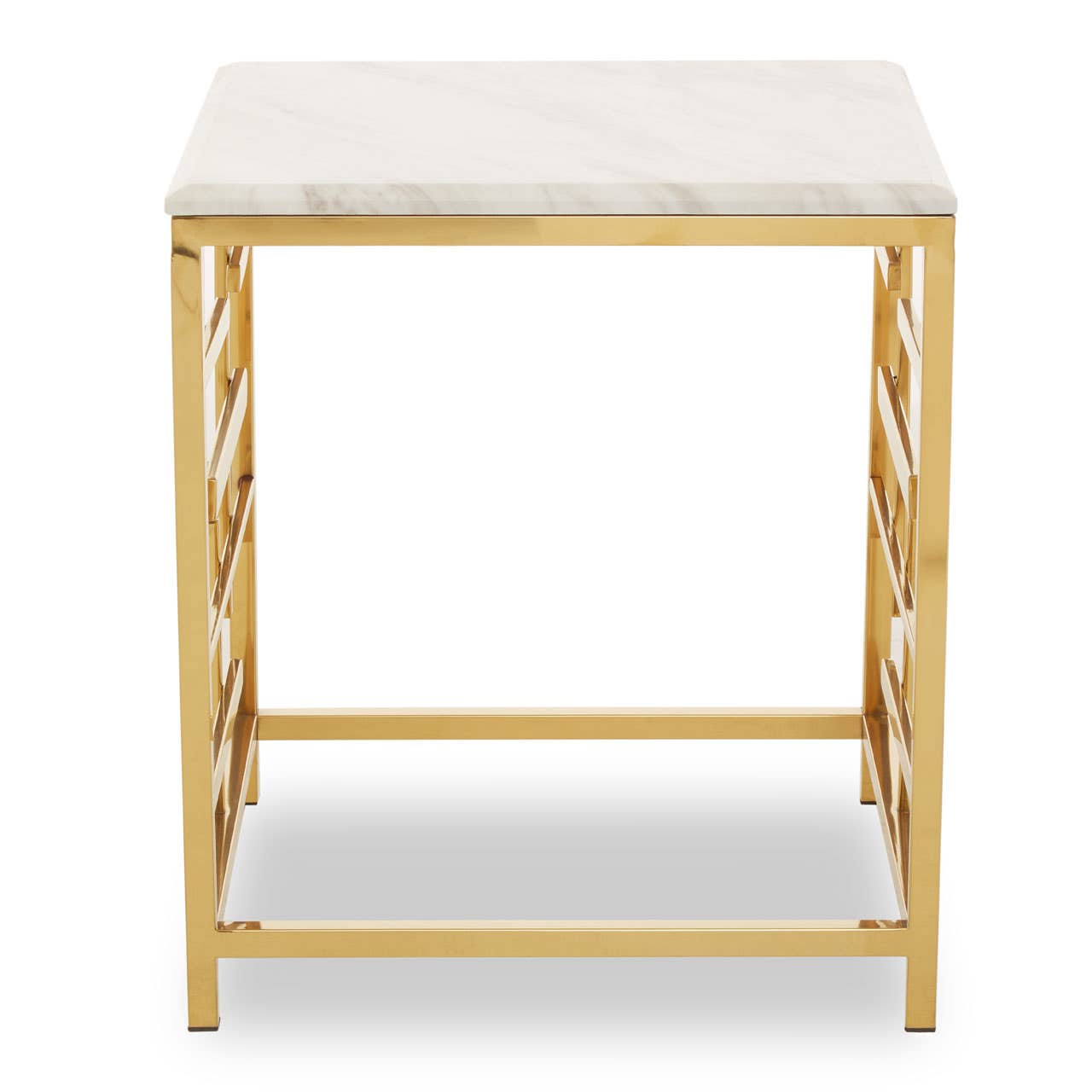 Noosa & Co. Living Aprilia White Marble Side Table House of Isabella UK