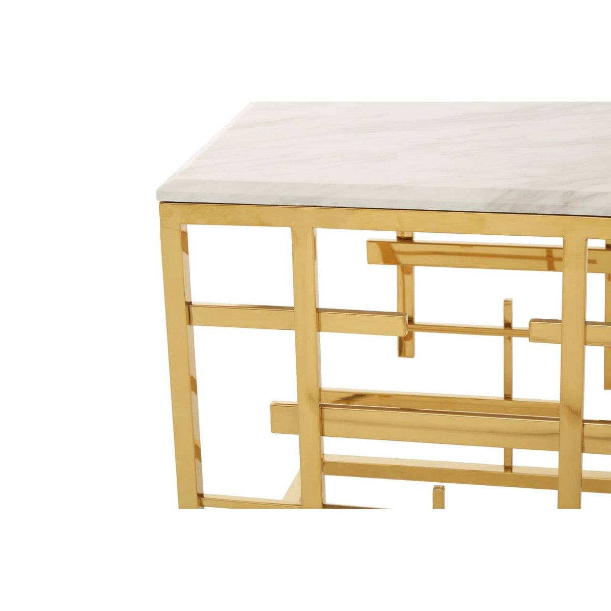 Aprilia White Marble Side Table.