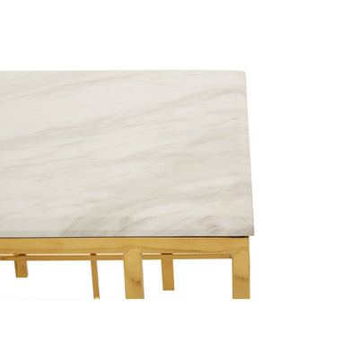 Noosa & Co. Living Aprilia White Marble Side Table House of Isabella UK