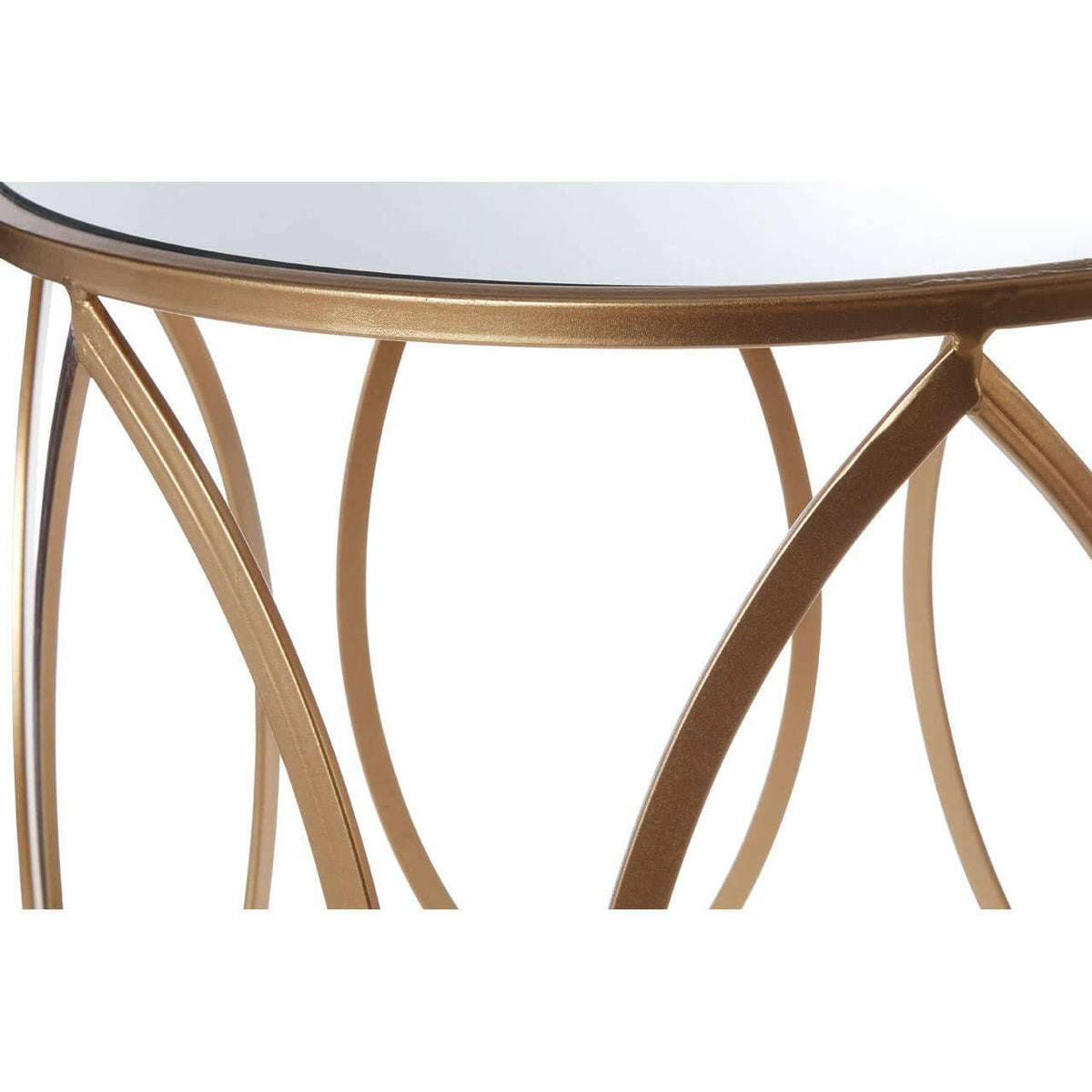 Arcana Gold Finish Side Tables - Set Of 2.