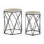 Arcana Hexagonal Side Tables - Set Of 2.