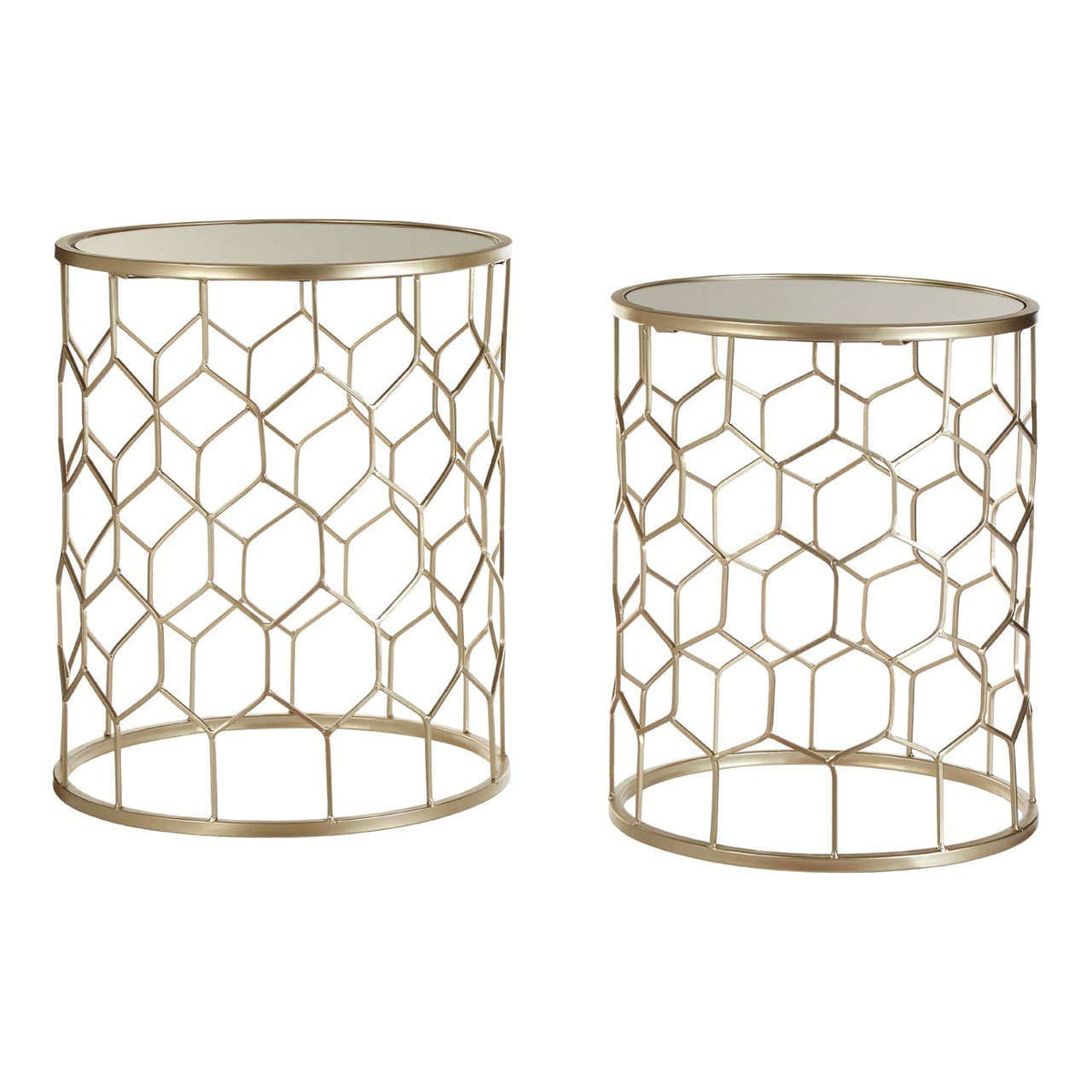 Arcana Honeycomb Side Tables - Set Of 2.