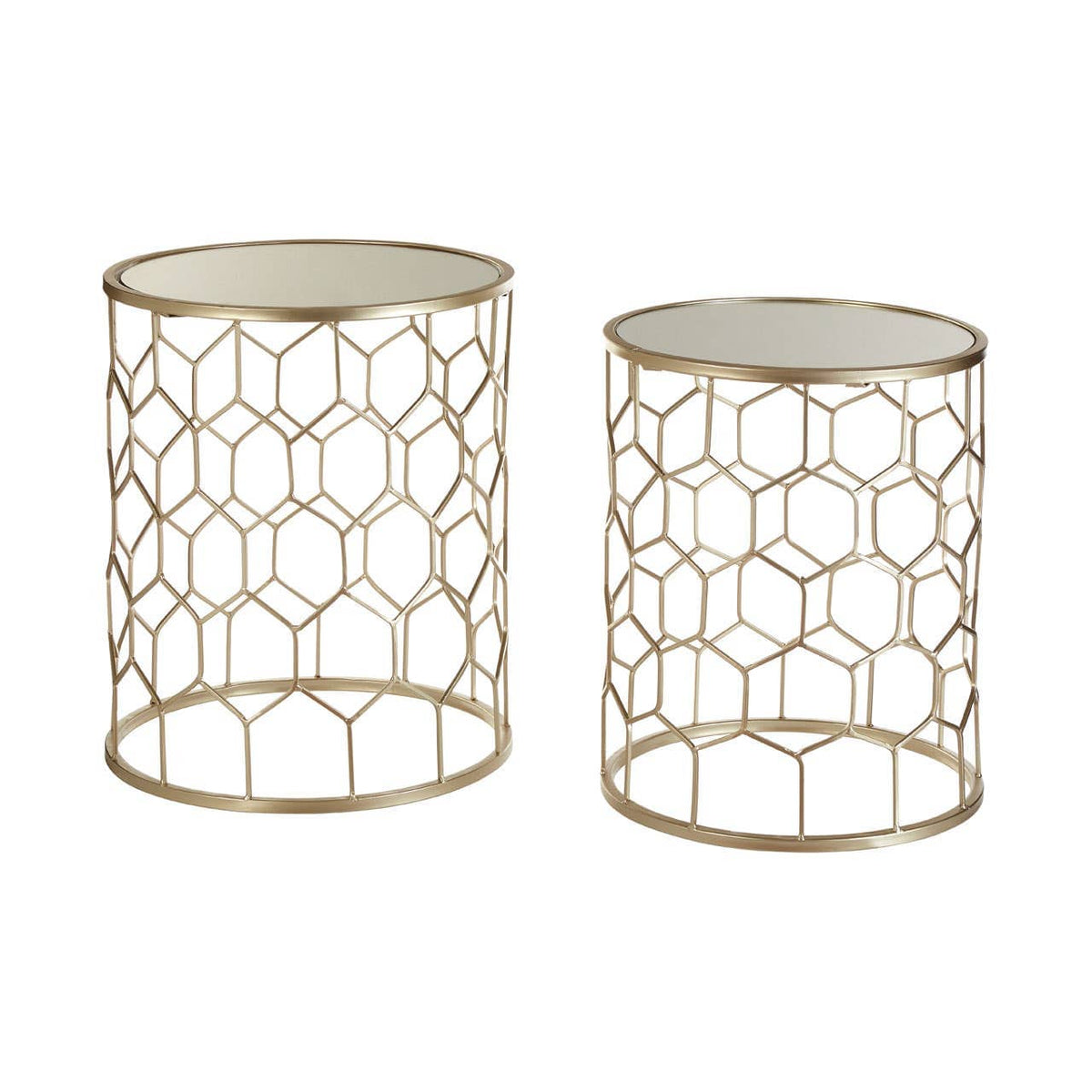 Arcana Honeycomb Side Tables - Set Of 2.