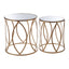 Noosa & Co. Living Arcana Set Of Two Gold Finish Side Tables. House of Isabella UK