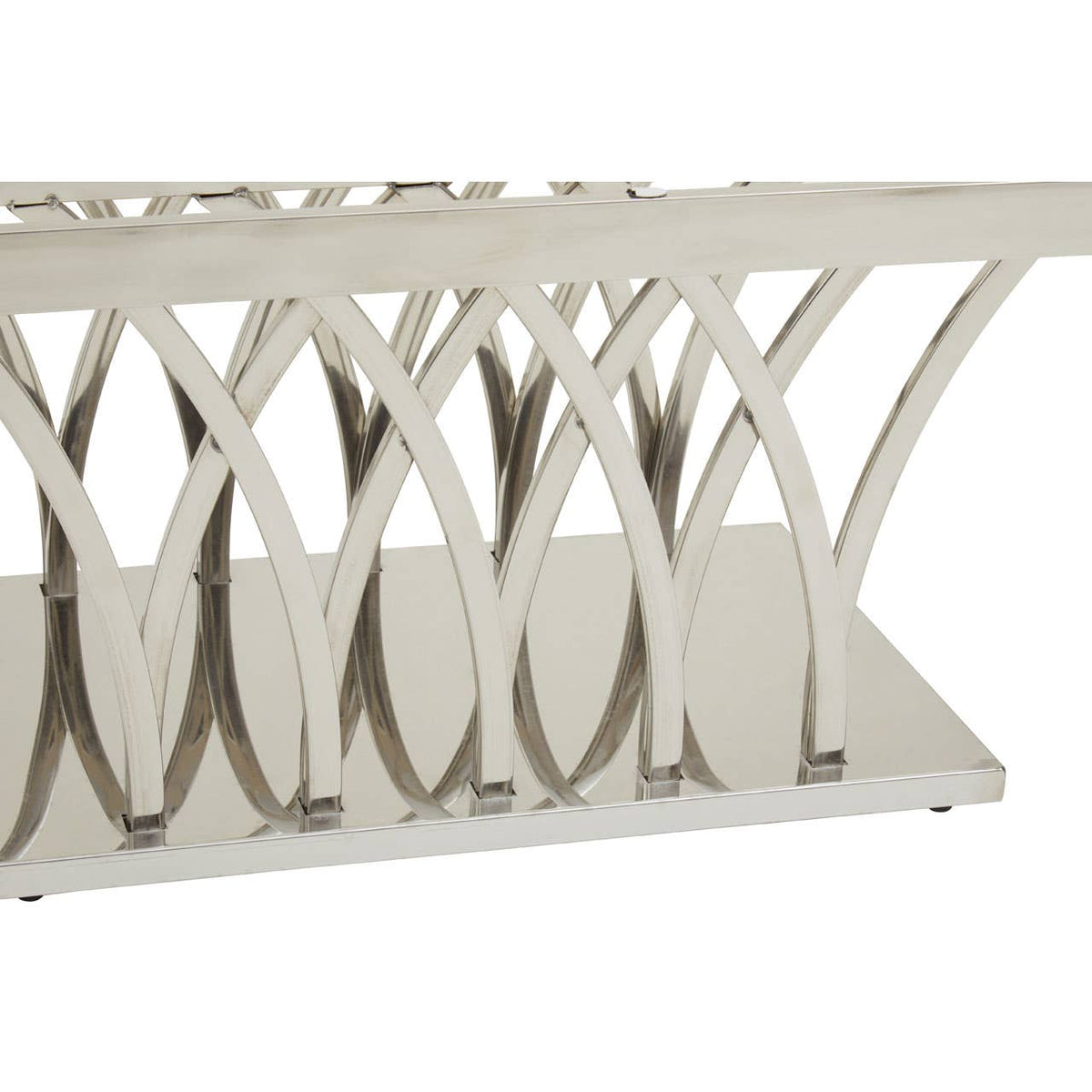 Arenza Black Marble And Silver Coffee Table.