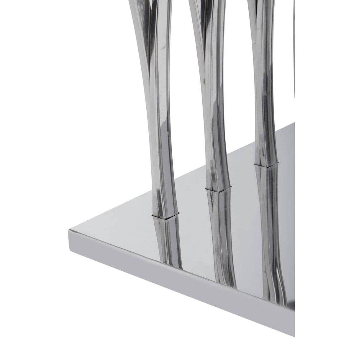 Arenza Black Marble And Silver Console Table.