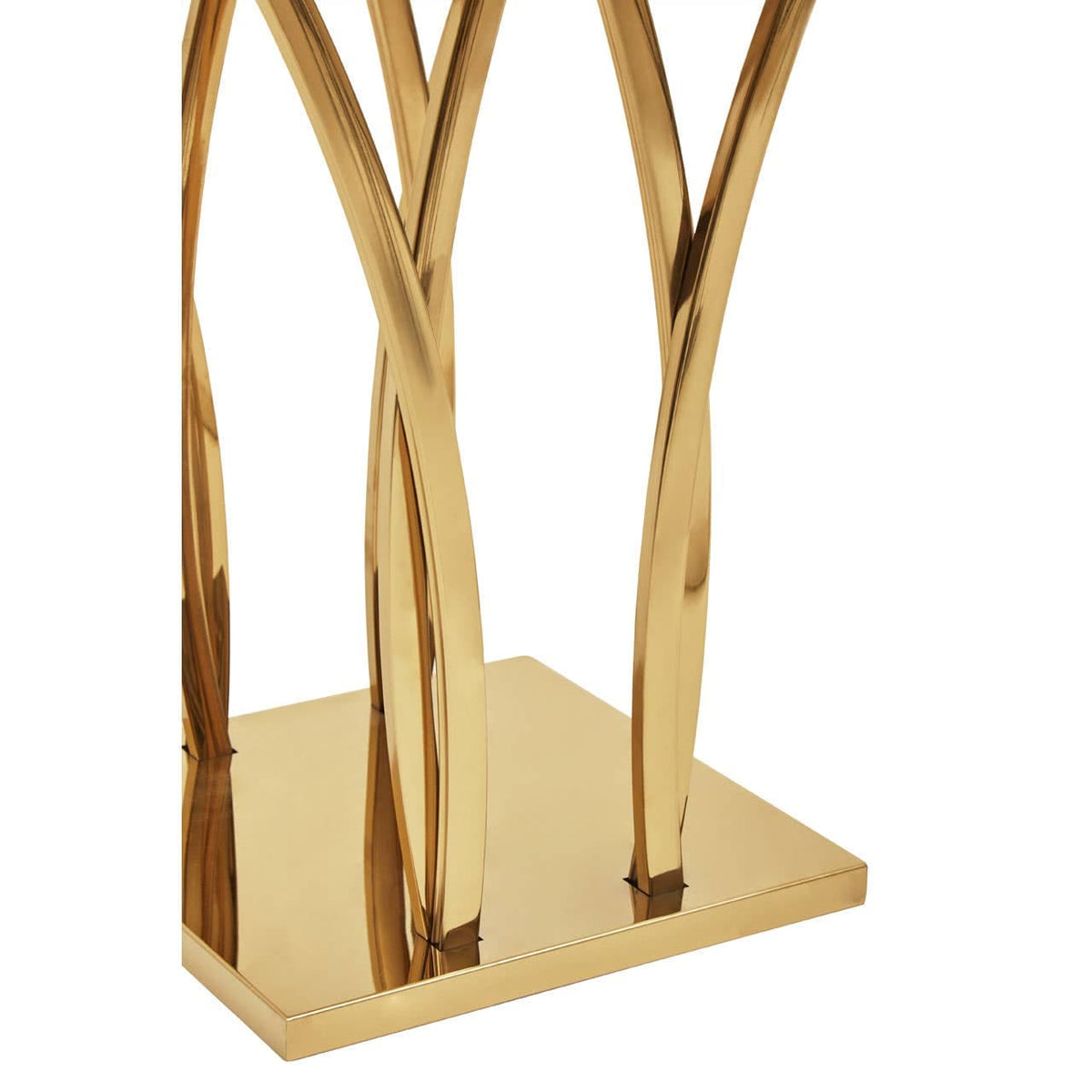 Arenza White Marble And Gold Side Table.