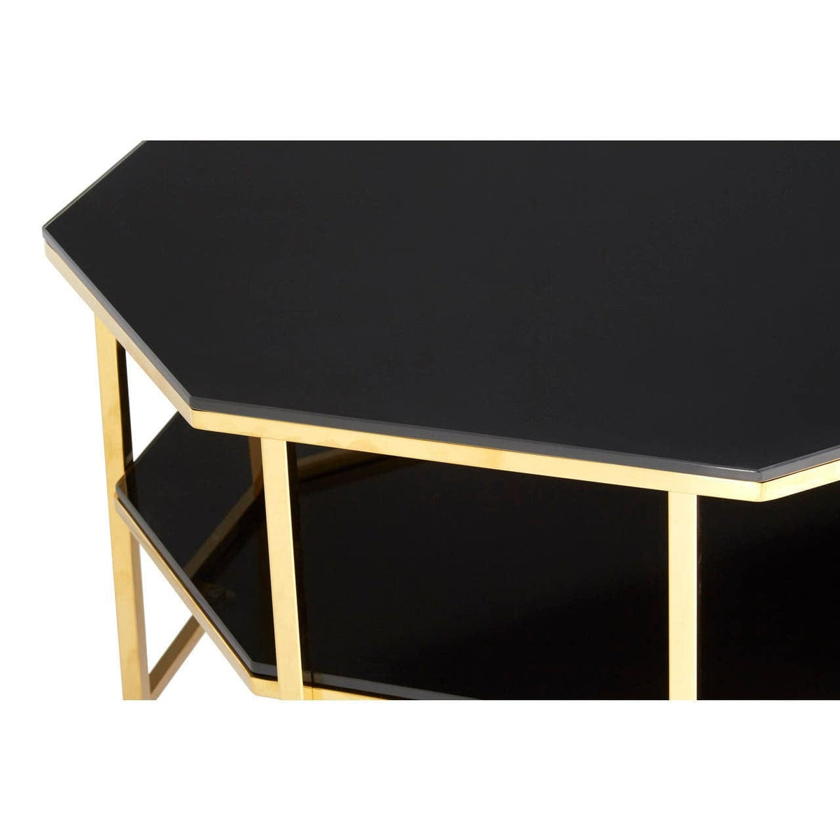 Noosa & Co. Living Arezzo Black Tempered Glass Coffee Table House of Isabella UK