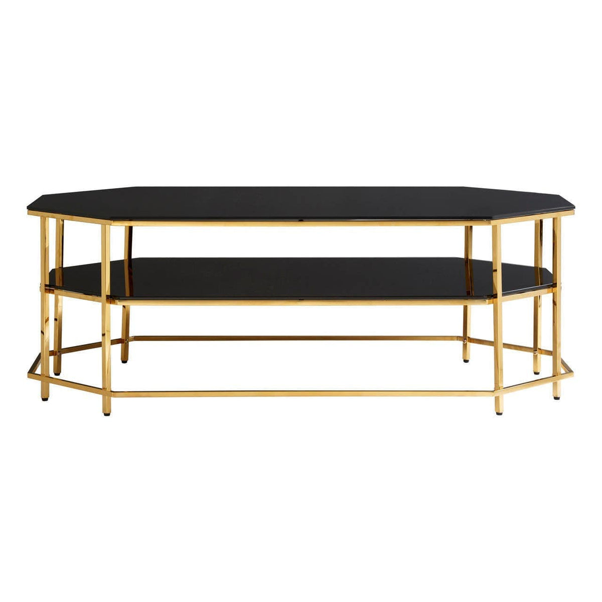 Noosa & Co. Living Arezzo Black Tempered Glass Coffee Table House of Isabella UK