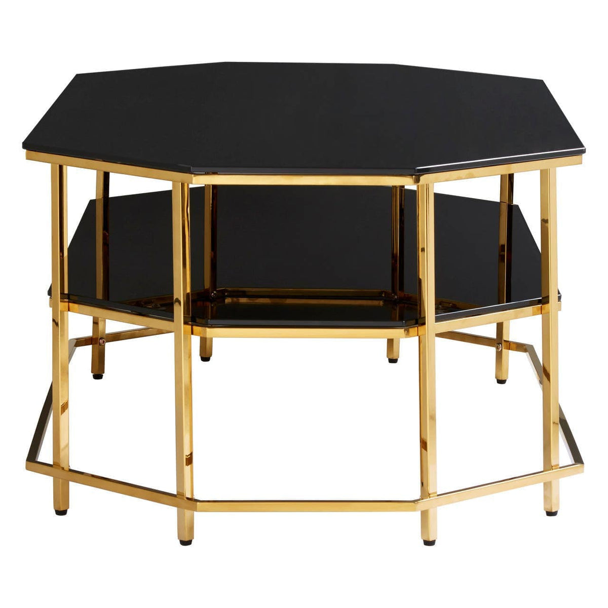 Noosa & Co. Living Arezzo Black Tempered Glass Coffee Table House of Isabella UK