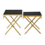 Noosa & Co. Living Arezzo Gold and Black Set Of 2 Nesting Tables House of Isabella UK
