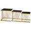 Noosa & Co. Living Arezzo Gold and Black Set Of 3 Nesting Tables House of Isabella UK