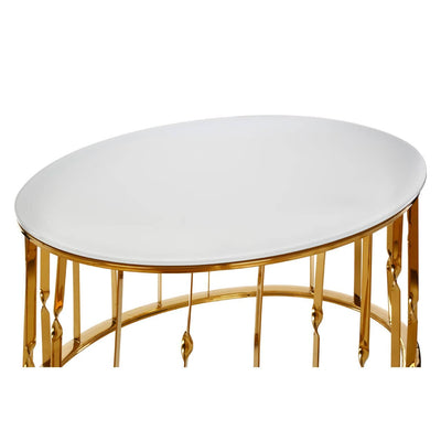 Noosa & Co. Living Arezzo Round Coffee Table With Gold Finish Frame House of Isabella UK