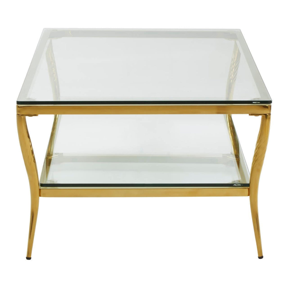 Noosa & Co. Living Arezzo Tempered Glass Two Tier Coffee Table House of Isabella UK