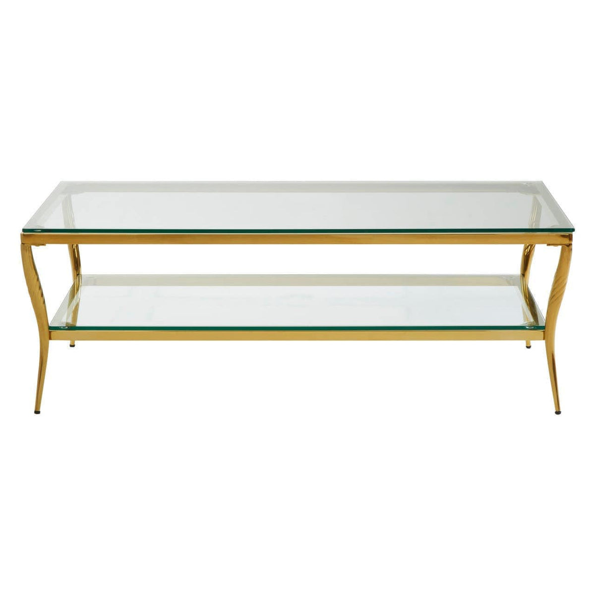 Noosa & Co. Living Arezzo Tempered Glass Two Tier Coffee Table House of Isabella UK